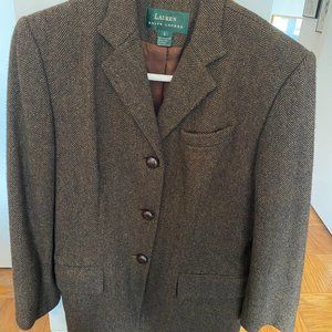 Ralph Lauren Wool Herringbone Blazer, Size 8
